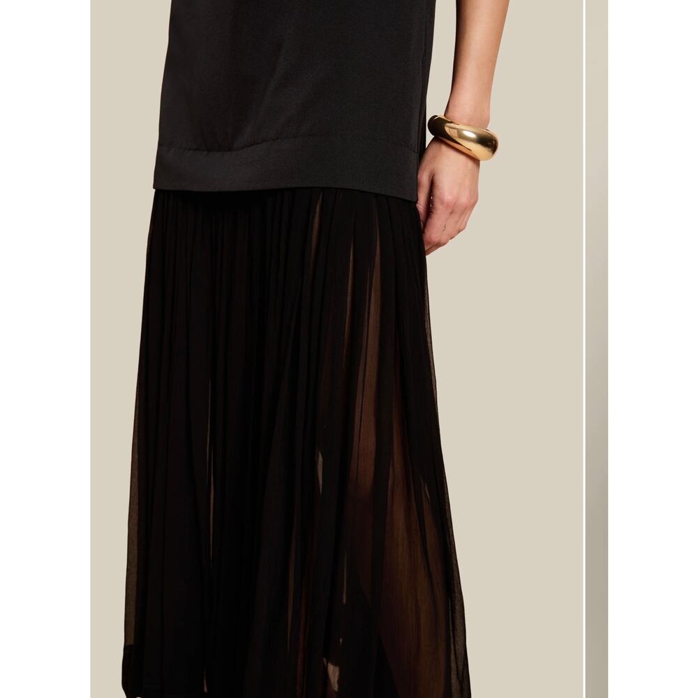 $297 New O.P.T black Elowen cotton dress sz M - Picture 4 of 11